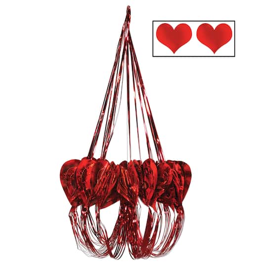 Beistle 35" Red Heart Chandelier